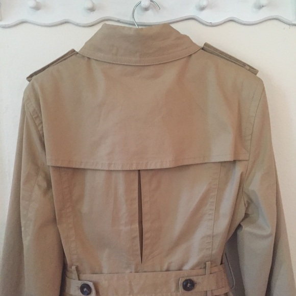 Worthington Khaki Trench Coat with Pleated Skirt - Picture 6 of 8